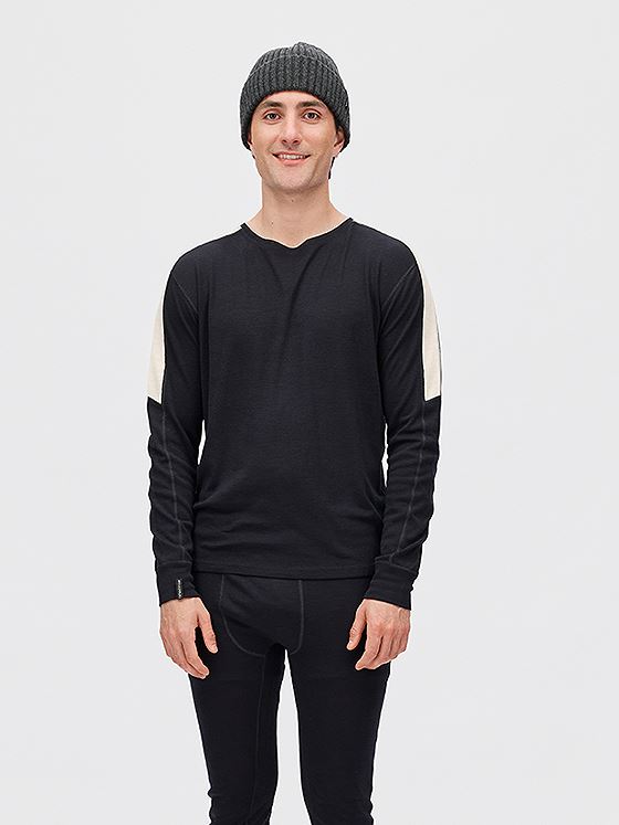 Twentyfour Aurora Merino LS Topp H Sort