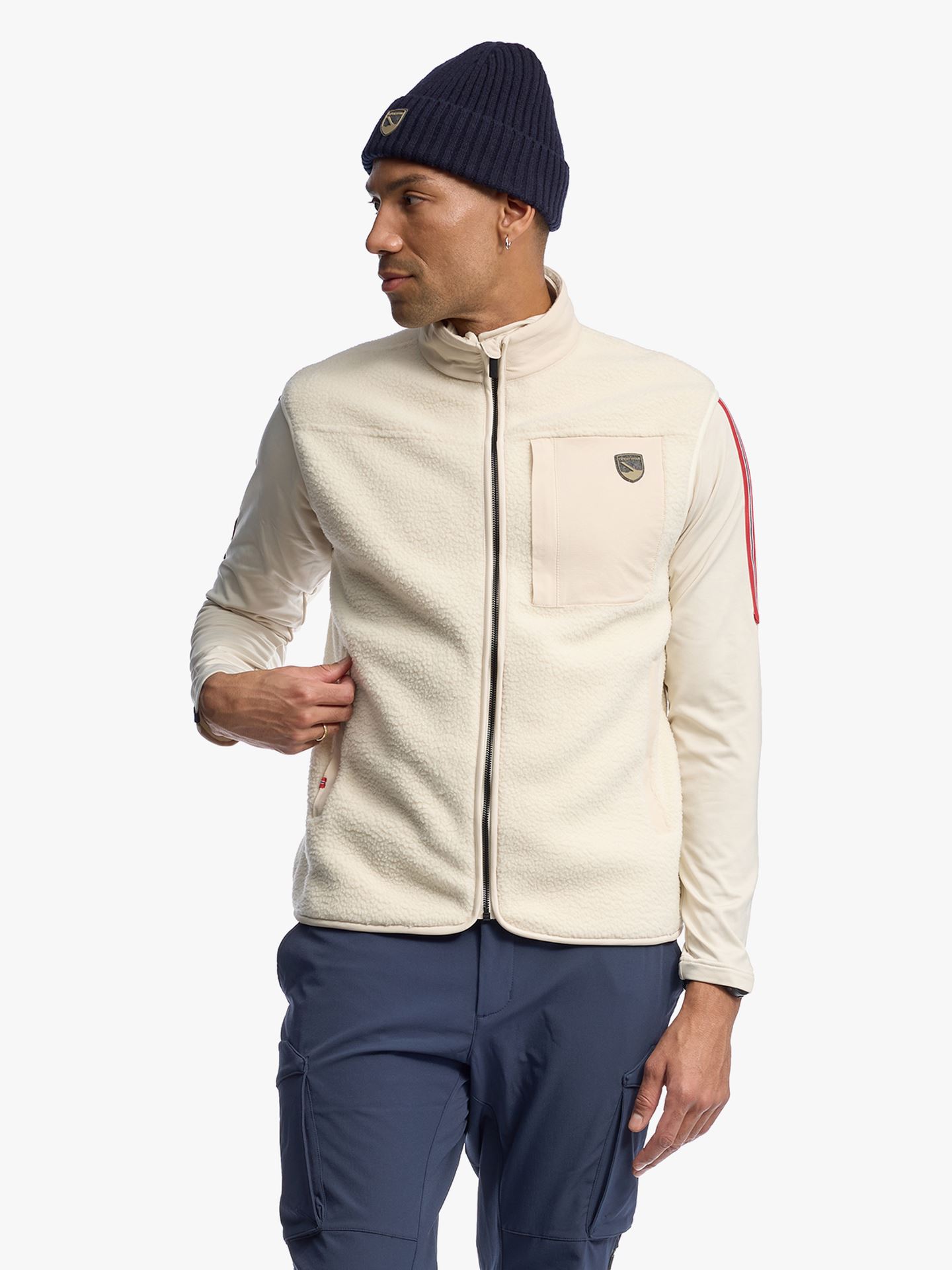 Twentyfour Aurora Pile Vest H KLN Gråhvit