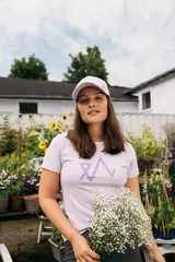 Logo T-skjorte D Lavendel 34 T-skjorte i bomull til dame