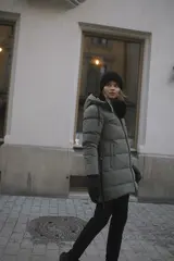 Mode Maya Dunparkas D Furu 46 Varm dunparkas til dame