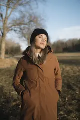 Mode Mia Warm Parkas D Mokka 38 Varm parkas til dame