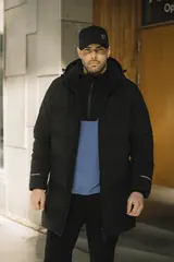 Mode Mio Dunparkas H Sort L Varm dunparkas til herre