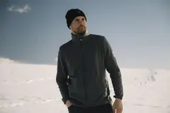 Finse Knitfleece H Blekkblå L Strikkefleece til herre