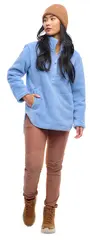 Mode Pile HZ D Pastellblå 36 Myk halfzip pilegenser til dame