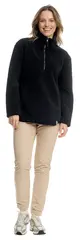 Mode Pile HZ D Sort 36 Myk halfzip pilegenser til dame