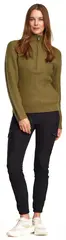 Mode Iris HZ Genser D Furu 38 Halfzip strikkegenser til dame