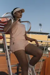 Mode Sleeveless Tee D Lys Fersken 34 Ermeløs t-skjorte til dame
