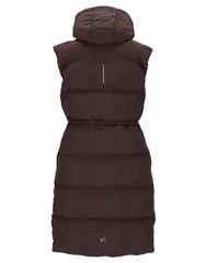 Mode Eva Puffy Vest D Mørk Brun 38 Lang vattert vest til dame