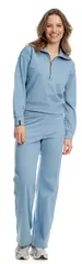 Mode Cozy HZ D Pastellblå 38 Myk halfzip genser til dame
