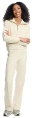 Mode Cozy HZ D Gråhvit 38 Myk halfzip genser til dame
