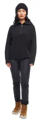 Mode Rib HZ Knit D Sort 38 Halfzip strikkegenser til dame