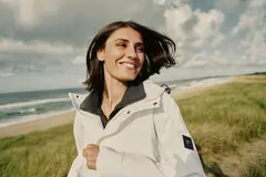 Mode Cape D Hvit 38 2-lags cape i ledig A-fasong til dame
