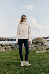 Venture Skalljakke D Gråhvit 38 Lett, teknisk 2-lags jakke til dame