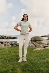 & T-skjorte D Grågrønn 36 Basic t-skjorte til dame