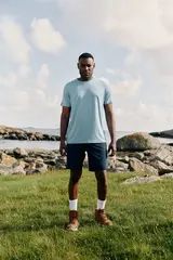 Venture Tee H Asurblå L T-skjorte i teknisk materiale til herre