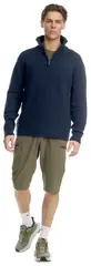 Venture Light Strikk H Marine L Halfzip genser i ullblanding til herre