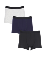 & Boxer 3pk H Sort/Marine/Grå L Bomullsboxer i 3-pakning til herre